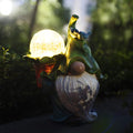 Méditation Nains Statue American Country Solaire Lumineux Nains Fées Ornements Jardin pelouse