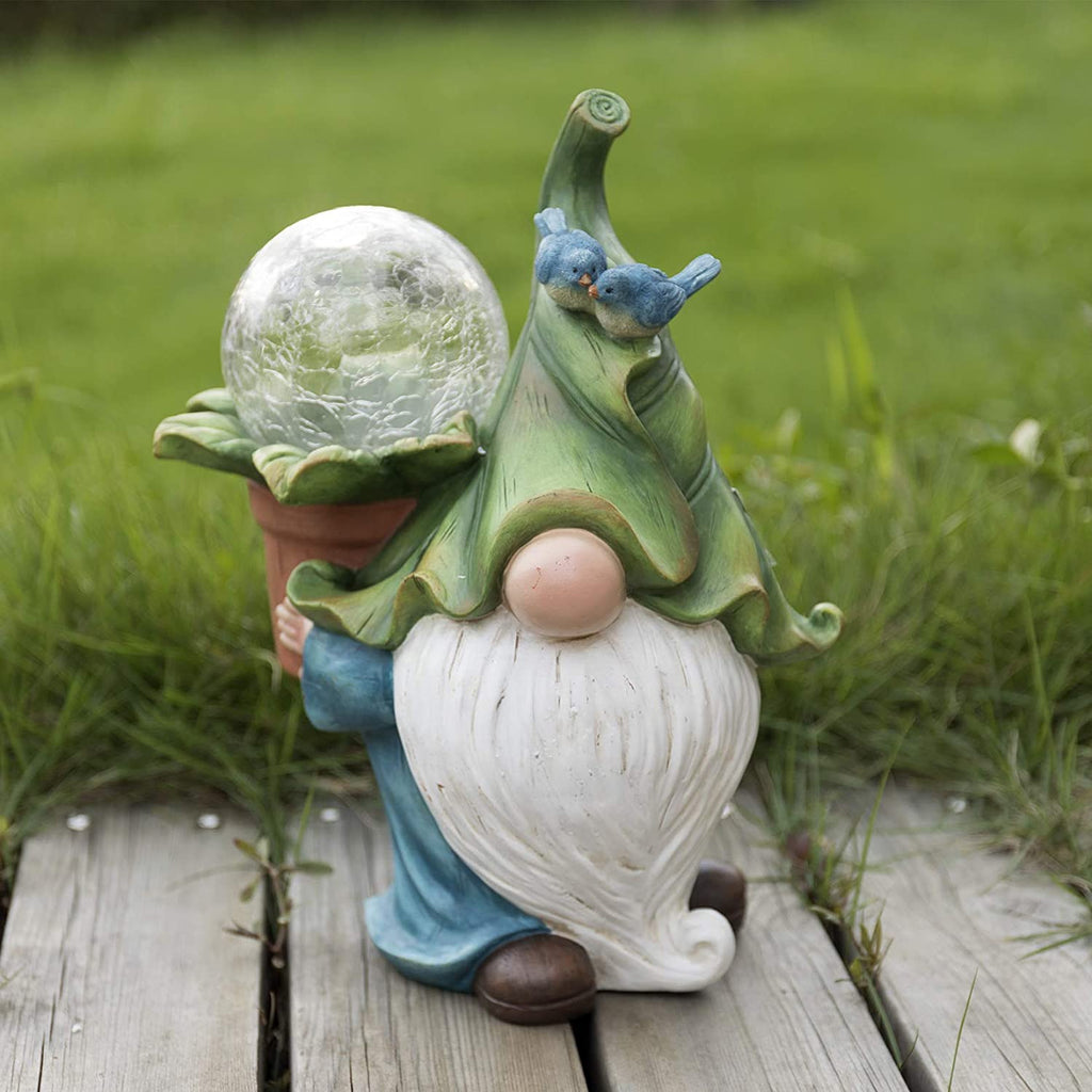 Méditation Nains Statue American Country Solaire Lumineux Nains Fées Ornements Jardin pelouse