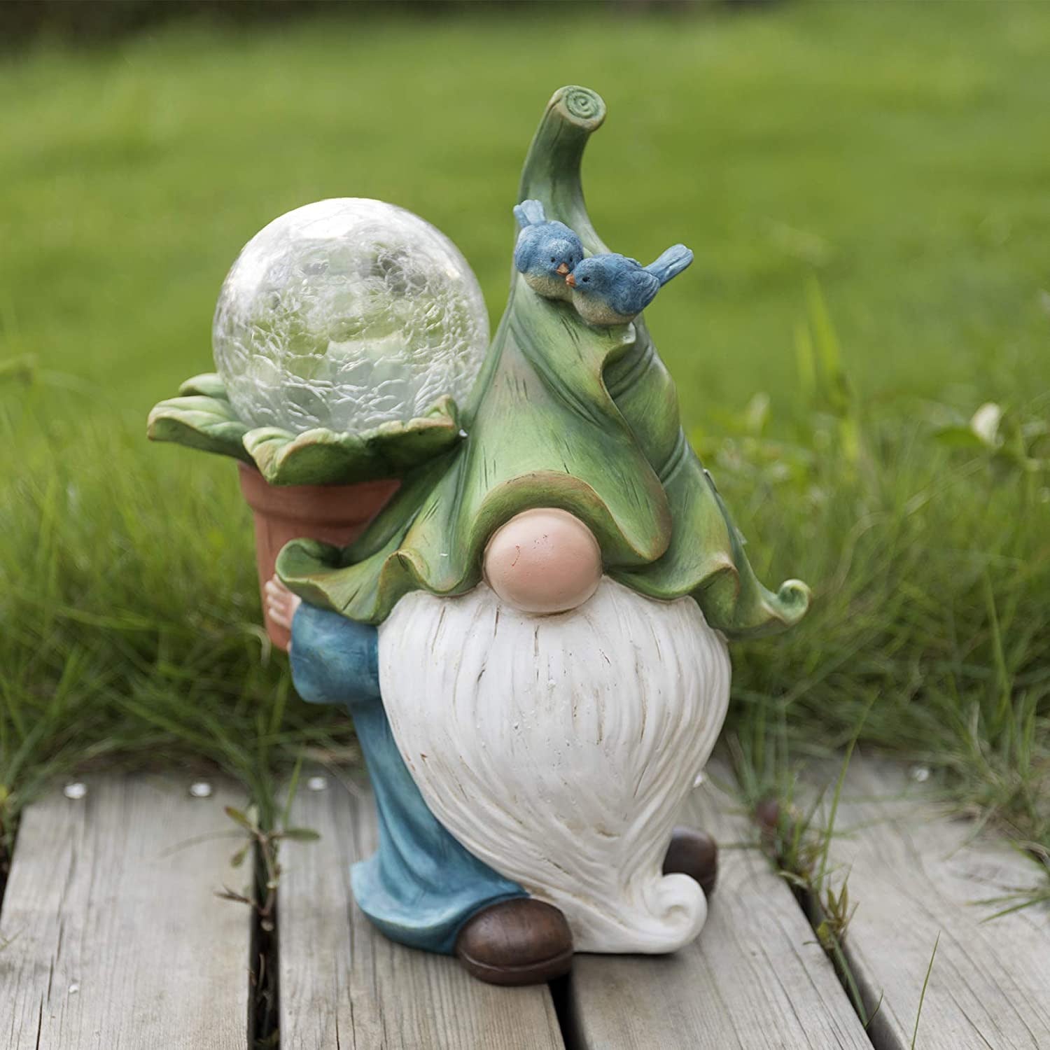 Méditation Nains Statue American Country Solaire Lumineux Nains Fées Ornements Jardin pelouse