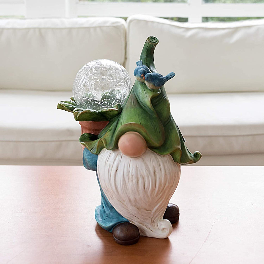 Méditation Nains Statue American Country Solaire Lumineux Nains Fées Ornements Jardin pelouse