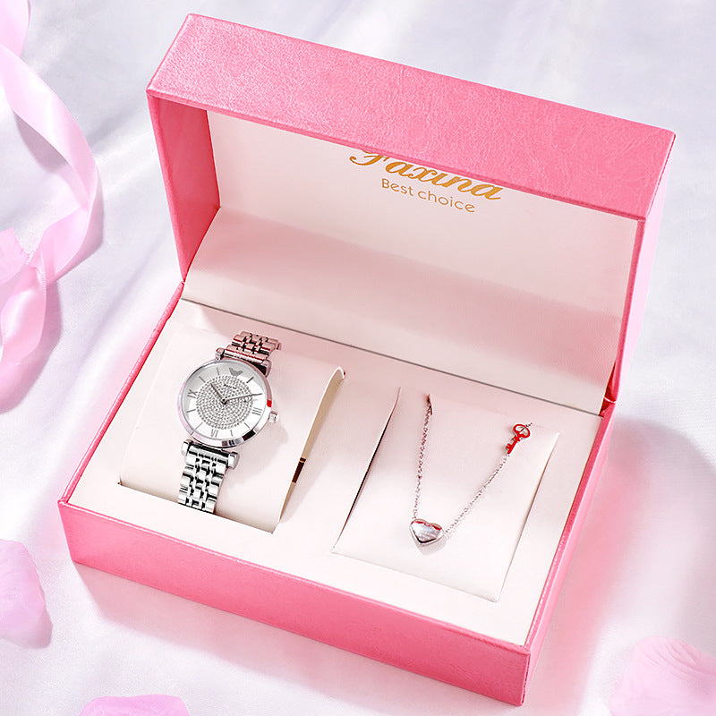 Bijoux de montre Collier plein de Star Watch Electronic Watch Set