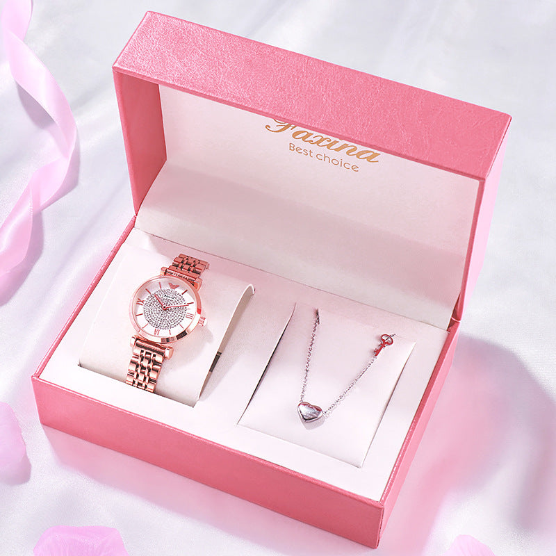 Bijoux de montre Collier plein de Star Watch Electronic Watch Set