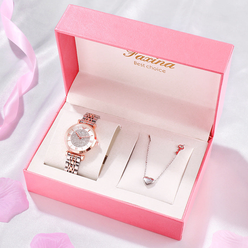 Bijoux de montre Collier plein de Star Watch Electronic Watch Set