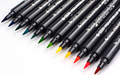 STA 80 Couleurs Set encre à base d'eau Stylos de marquage à l'encre Twin Tip stylo de marquage à la brosse fine pour Gr