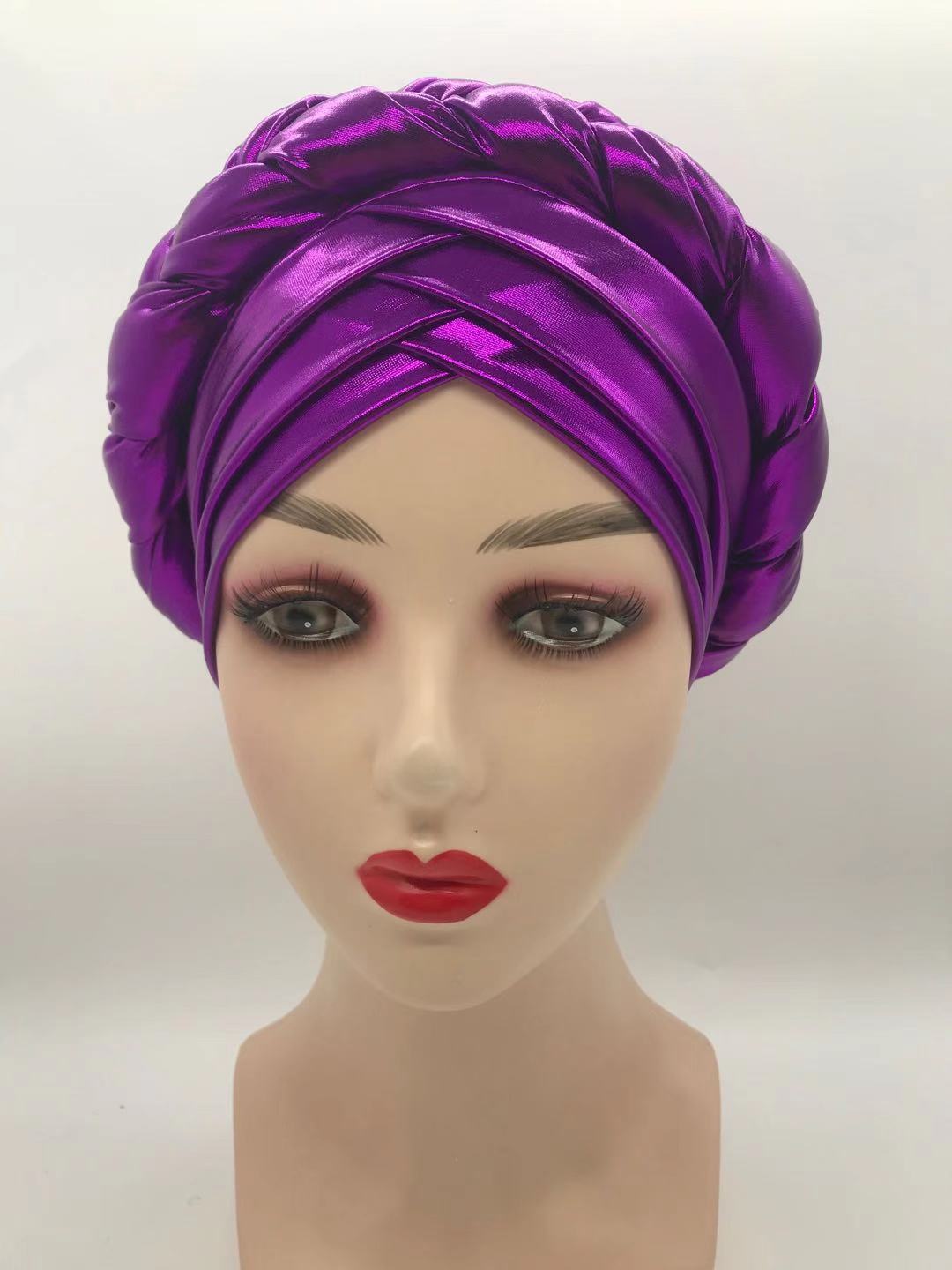 Brim Lait à trois layer Silk Bronzing Braid Head