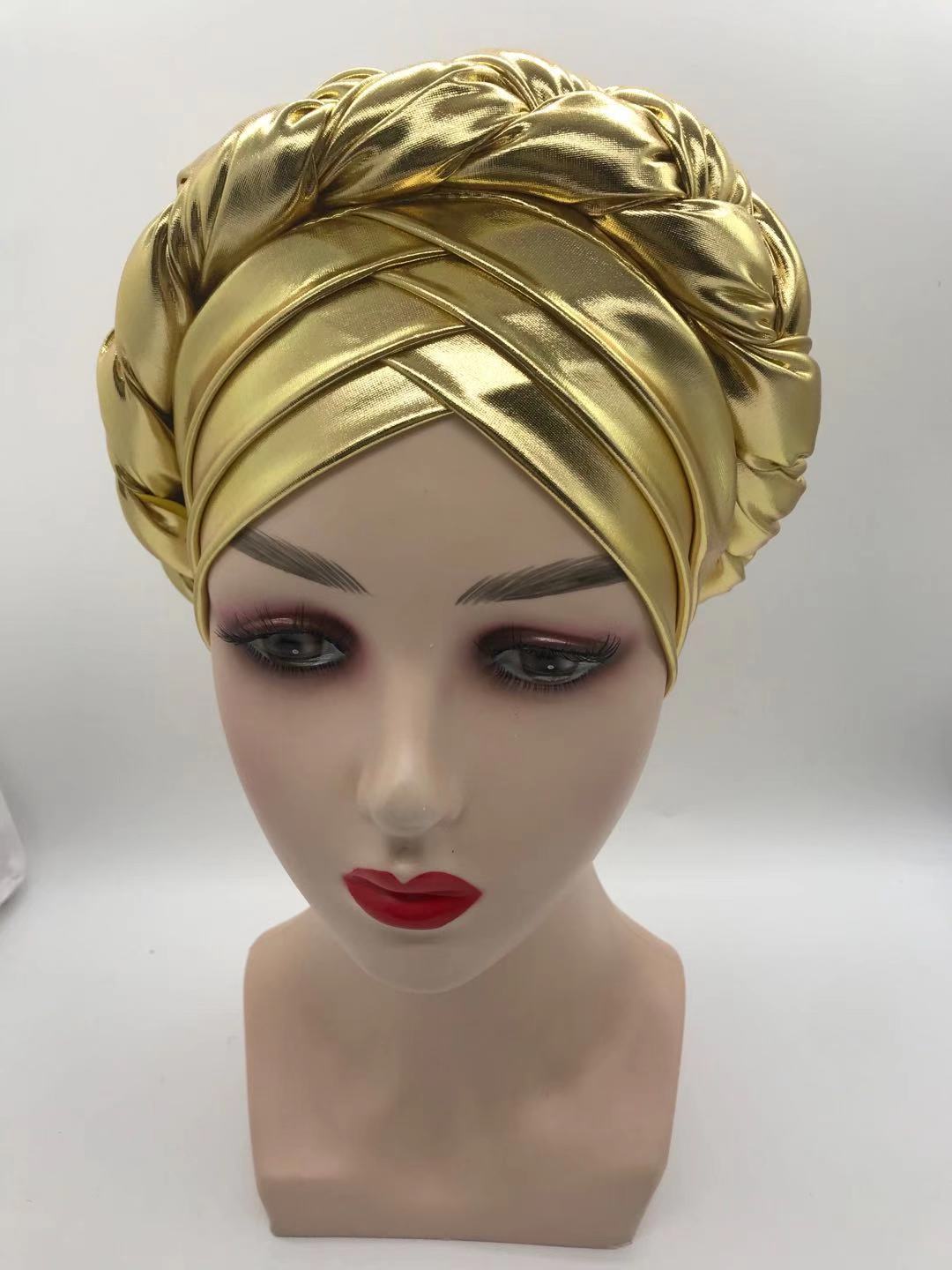 Brim Lait à trois layer Silk Bronzing Braid Head