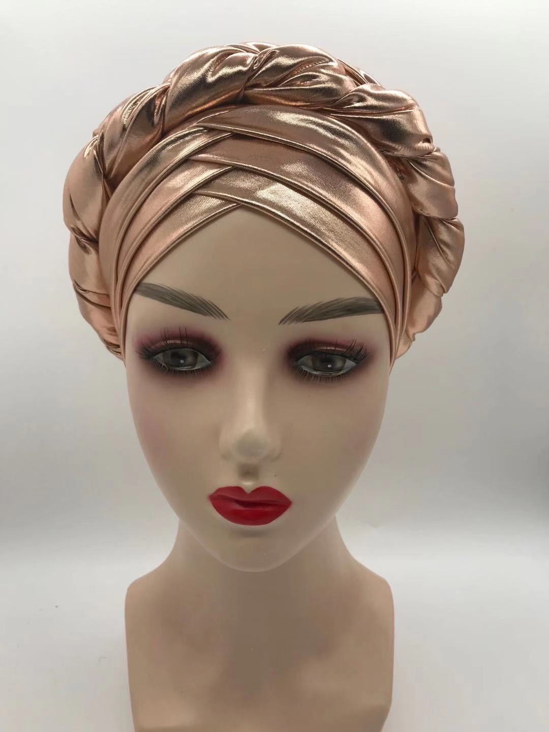 Brim Lait à trois layer Silk Bronzing Braid Head