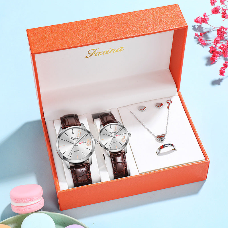 Fasina modèles de couple pour la vie 1314 simple montre féminine homme Saint Valentin jeu de montre cadeau