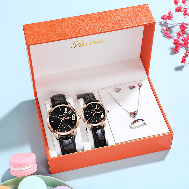 Fasina modèles de couple pour la vie 1314 simple montre féminine homme Saint Valentin jeu de montre cadeau