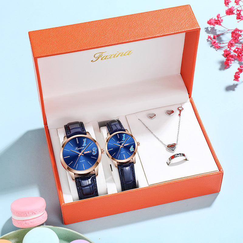 Fasina modèles de couple pour la vie 1314 simple montre féminine homme Saint Valentin jeu de montre cadeau
