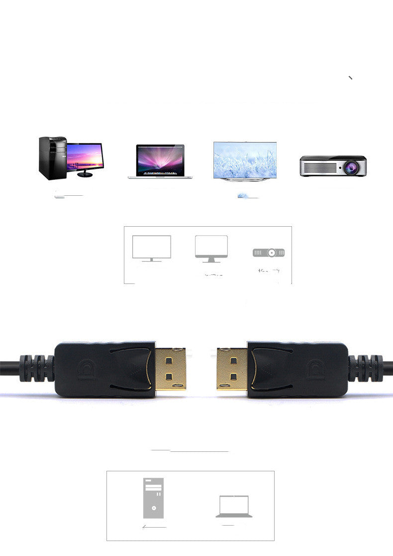 1.8m DP mâle à DP mâle extension câble DisPlayPort câble vidéo DP à DP
