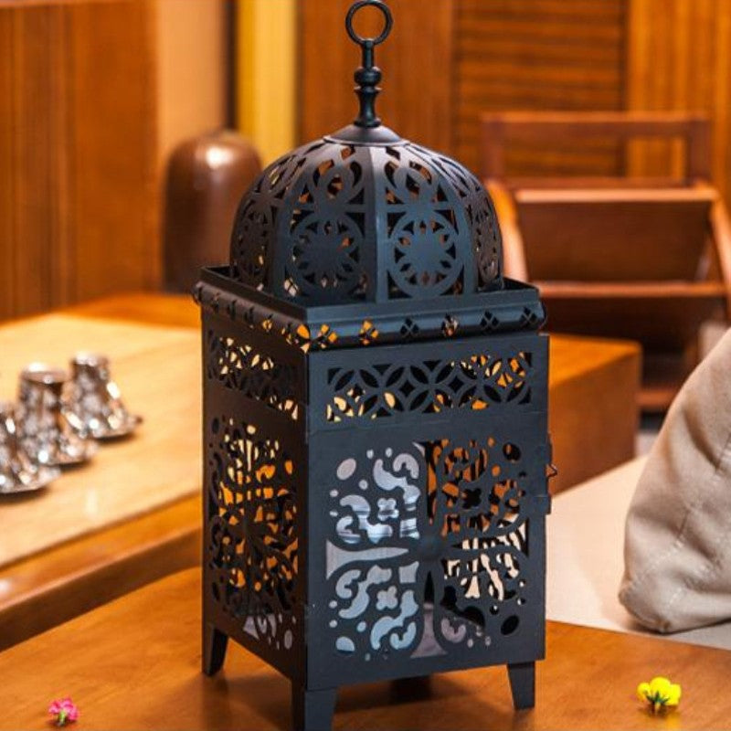 Lanterne de suspension Weddi en métal style marocain