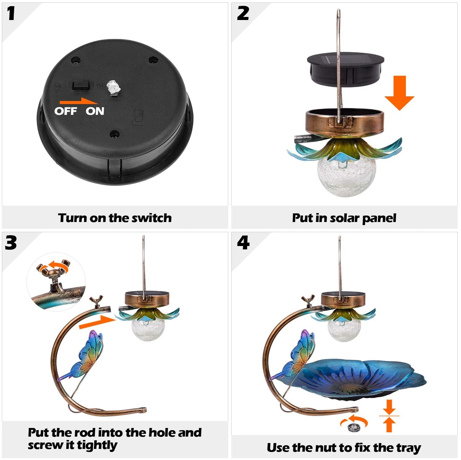 Solaire Crack Ball Bird Feeder