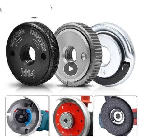 3-Piece Portable M14 Angle Grinder plaque de verrouillage Chuck Angle Grinder Fast Clamp Locking Pl