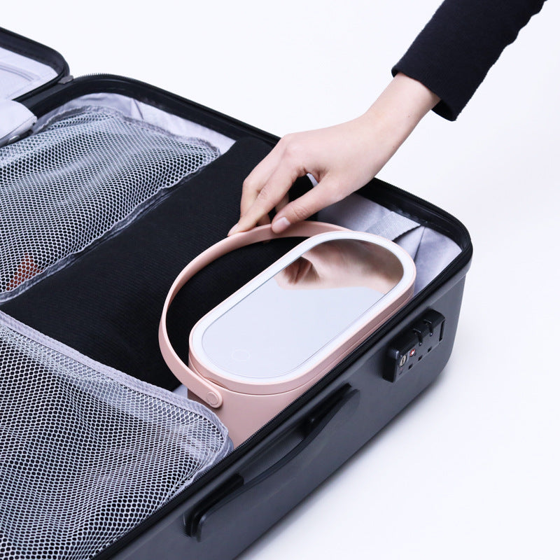 Creative Mini Muid Portable Make-Up Box Led Rechargeable Make-Up Mirror Night Light Voyage