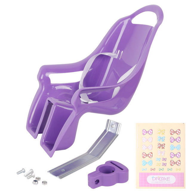 Seau de poupée de vélo pour enfants fille Barbie Doll Siège bébé Transport Décoration Selle Envoyer