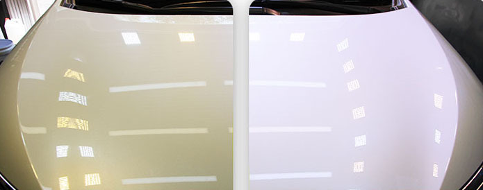 Protection de polissage de la cire de voiture Revêtement solide avec revêtement de cire de cristal pour la peinture de voiture blanche