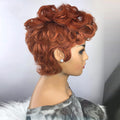 Couvercle de cheveux bouclés courte orange