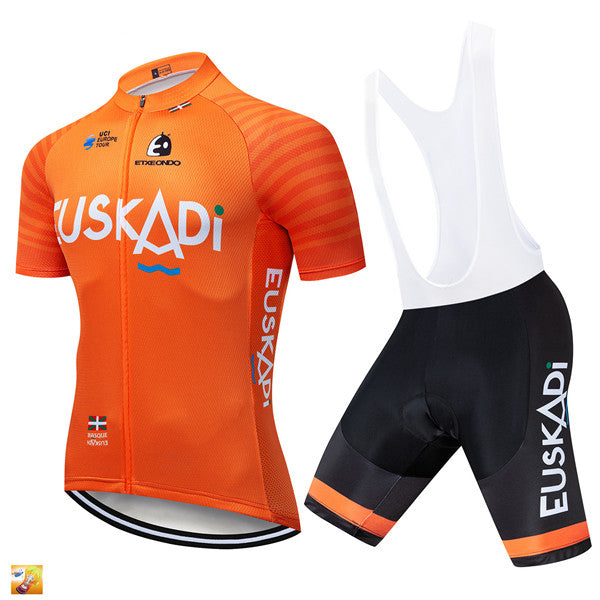 Manche courte orange 12D Cycling Jersey Summer Sports costume