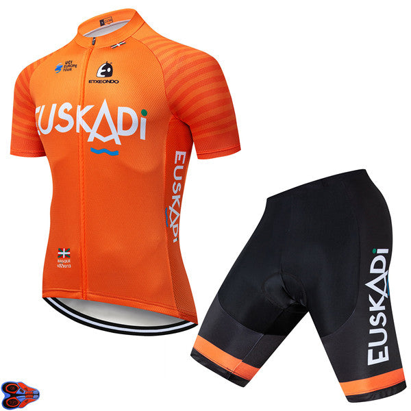 Manche courte orange 12D Cycling Jersey Summer Sports costume