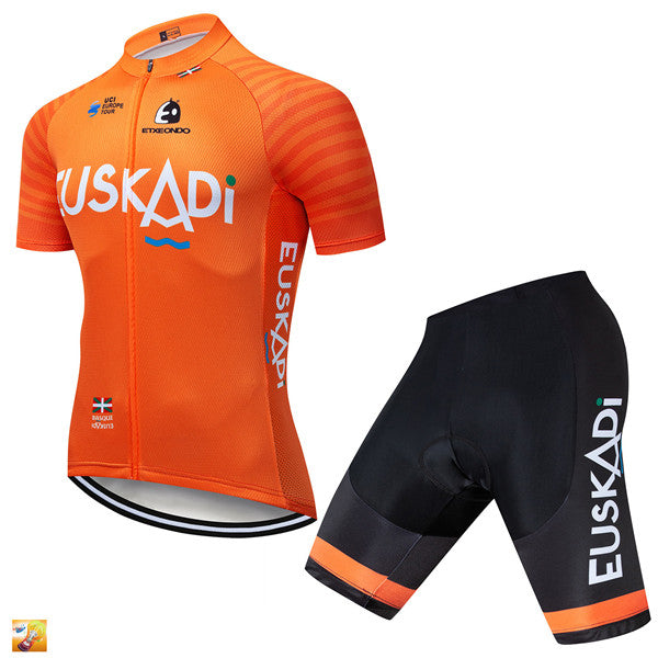Manche courte orange 12D Cycling Jersey Summer Sports costume
