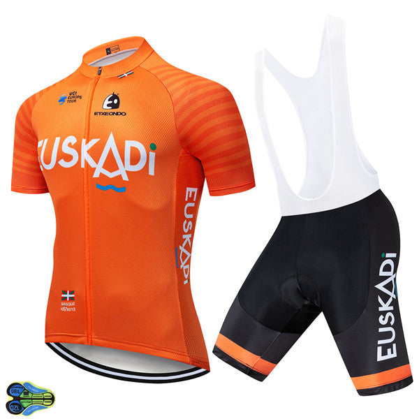 Manche courte orange 12D Cycling Jersey Summer Sports costume