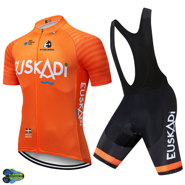 Manche courte orange 12D Cycling Jersey Summer Sports costume