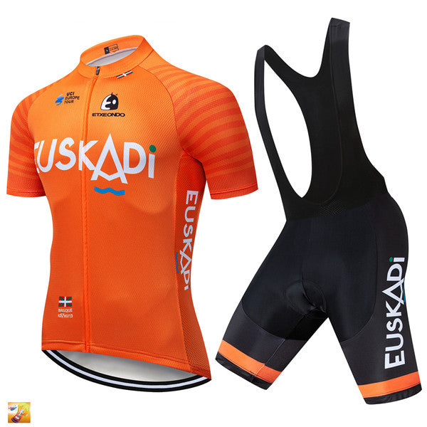 Manche courte orange 12D Cycling Jersey Summer Sports costume