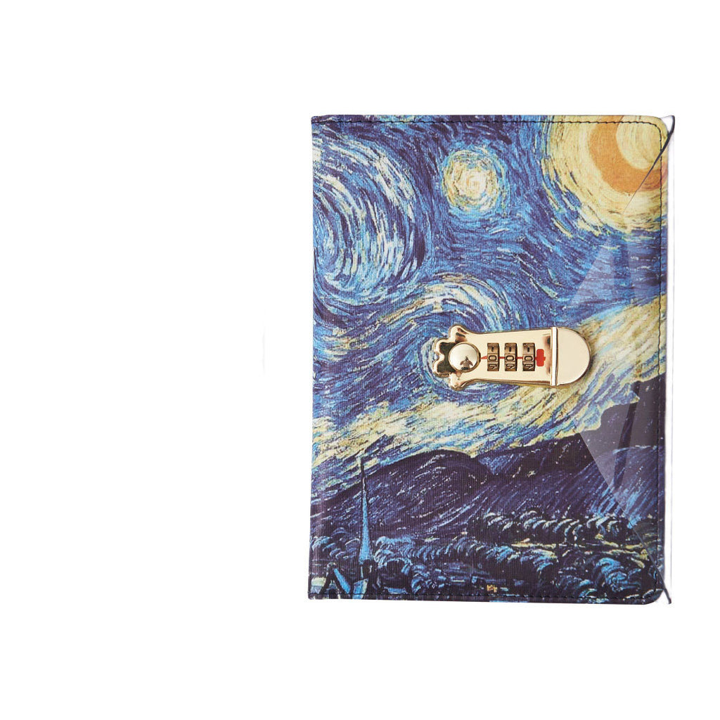 Livre de mots de passe avec carnet de notes étudiant Lock Note littéraire simple