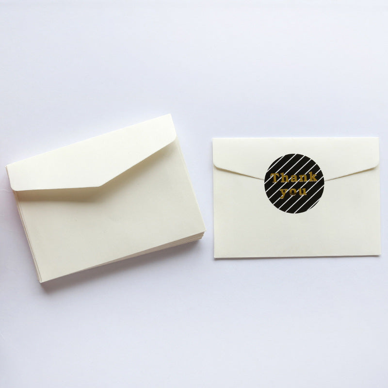 Enveloppe blanche Ivoire simple Sac de rangement carte de voeux Mini Enveloppe blanche peut être personnalisé