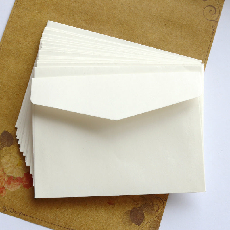 Enveloppe blanche Ivoire simple Sac de rangement carte de voeux Mini Enveloppe blanche peut être personnalisé