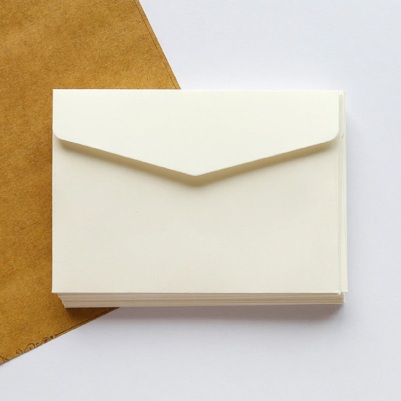 Enveloppe blanche Ivoire simple Sac de rangement carte de voeux Mini Enveloppe blanche peut être personnalisé