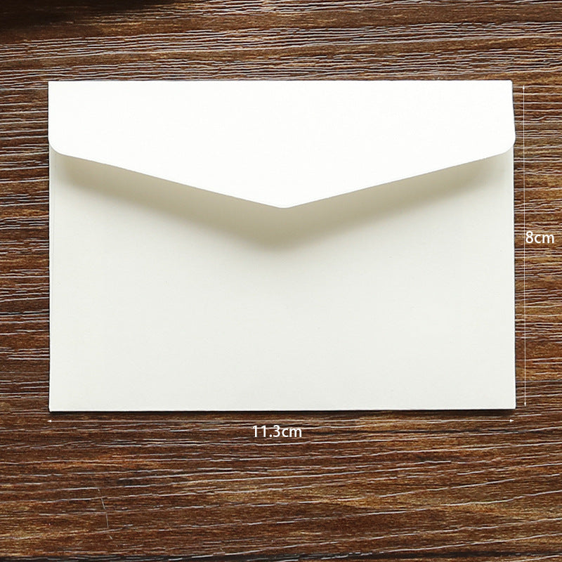 Enveloppe blanche Ivoire simple Sac de rangement carte de voeux Mini Enveloppe blanche peut être personnalisé