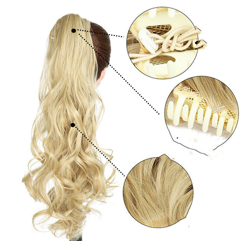 Extensions de cheveux Clip-On Ombre Poneytail Claw Synthétique-Hair Wavy Soowee