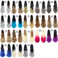 Extensions de cheveux Clip-On Ombre Poneytail Claw Synthétique-Hair Wavy Soowee
