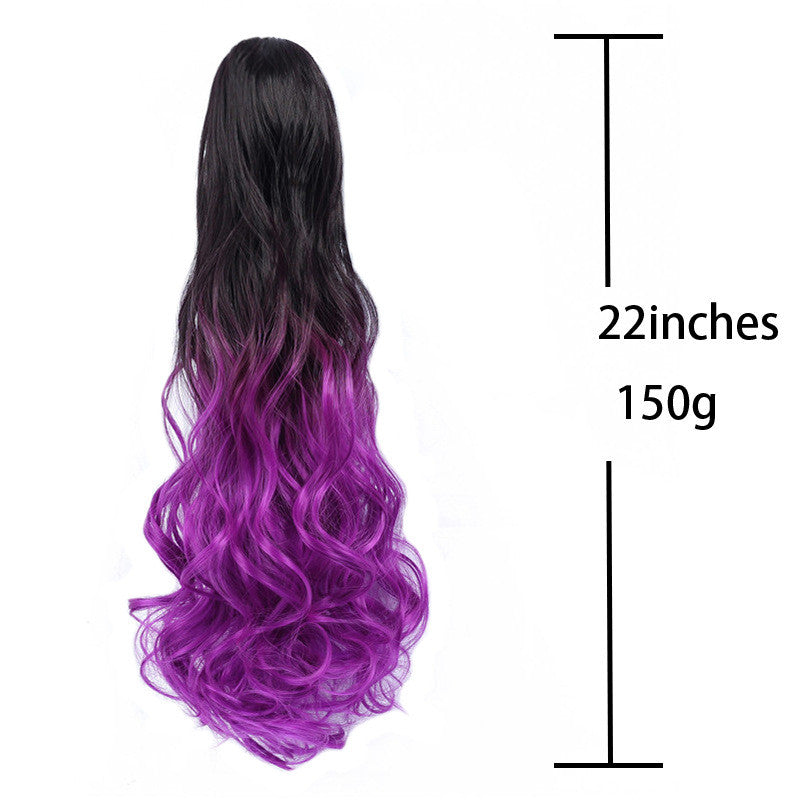 Extensions de cheveux Clip-On Ombre Poneytail Claw Synthétique-Hair Wavy Soowee