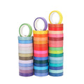 Bande de papier couleur Largeur 8Mm Sticker décoratif 60 Couleur Rainbow Set