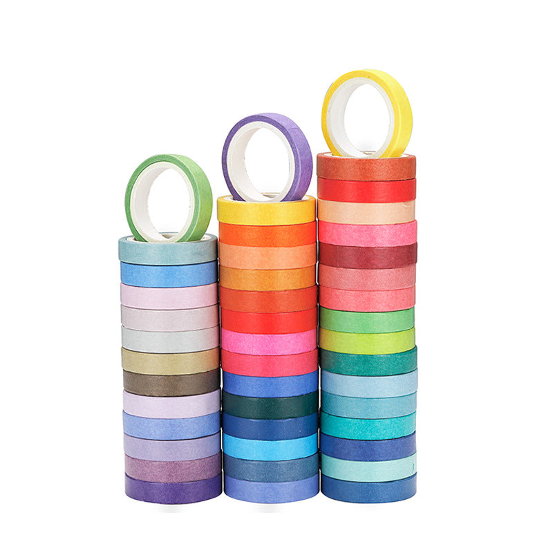 Bande de papier couleur Largeur 8Mm Sticker décoratif 60 Couleur Rainbow Set