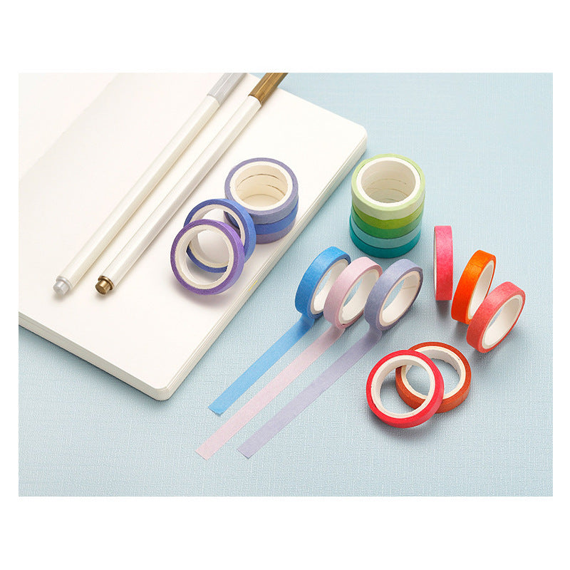 Bande de papier couleur Largeur 8Mm Sticker décoratif 60 Couleur Rainbow Set