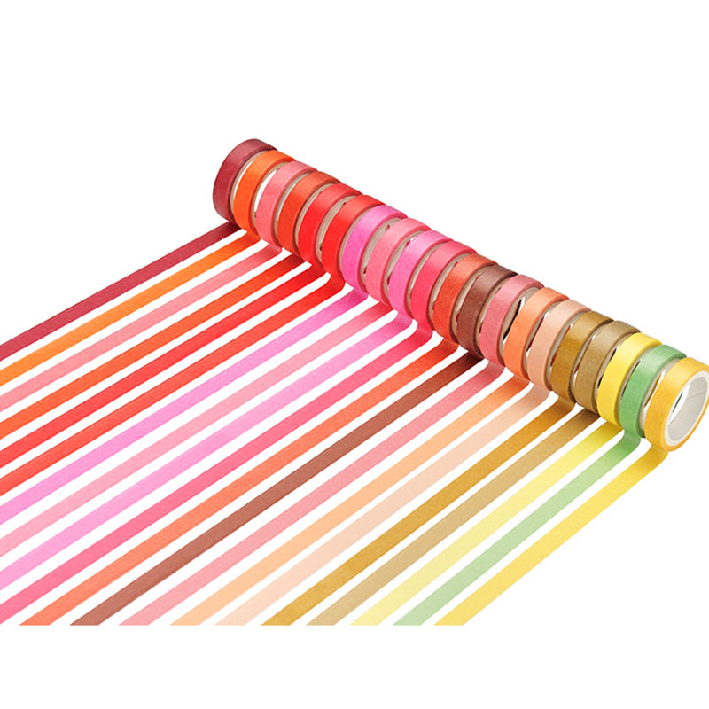 Bande de papier couleur Largeur 8Mm Sticker décoratif 60 Couleur Rainbow Set