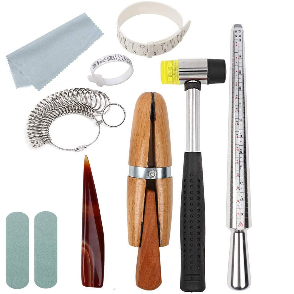 Ensemble de 11 pièces d'outils de bijoux Ring Ruler