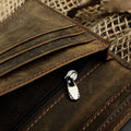 Portefeuille Homme Retro Crazy Horse Leather Long Vertical Wallet