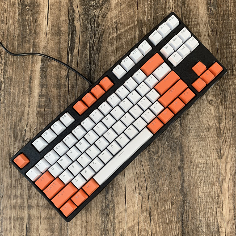F-87 Clavier mécanique Type-C Ligne Isolée PBT blanche