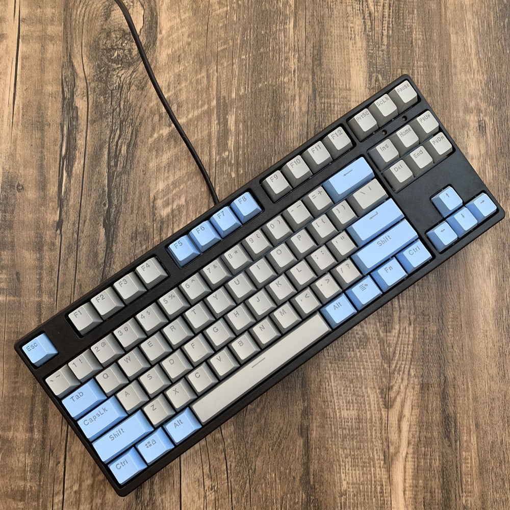 F-87 Clavier mécanique Type-C Ligne Isolée PBT blanche