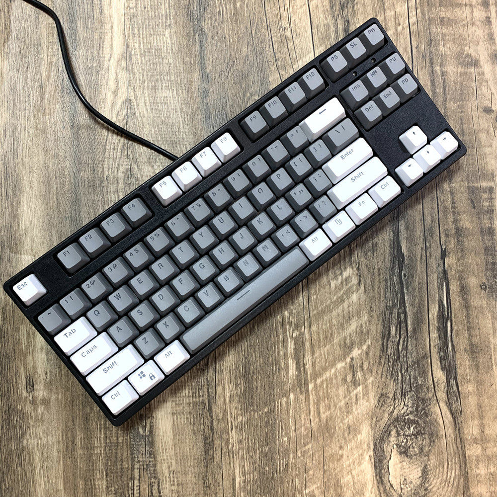 F-87 Clavier mécanique Type-C Ligne Isolée PBT blanche