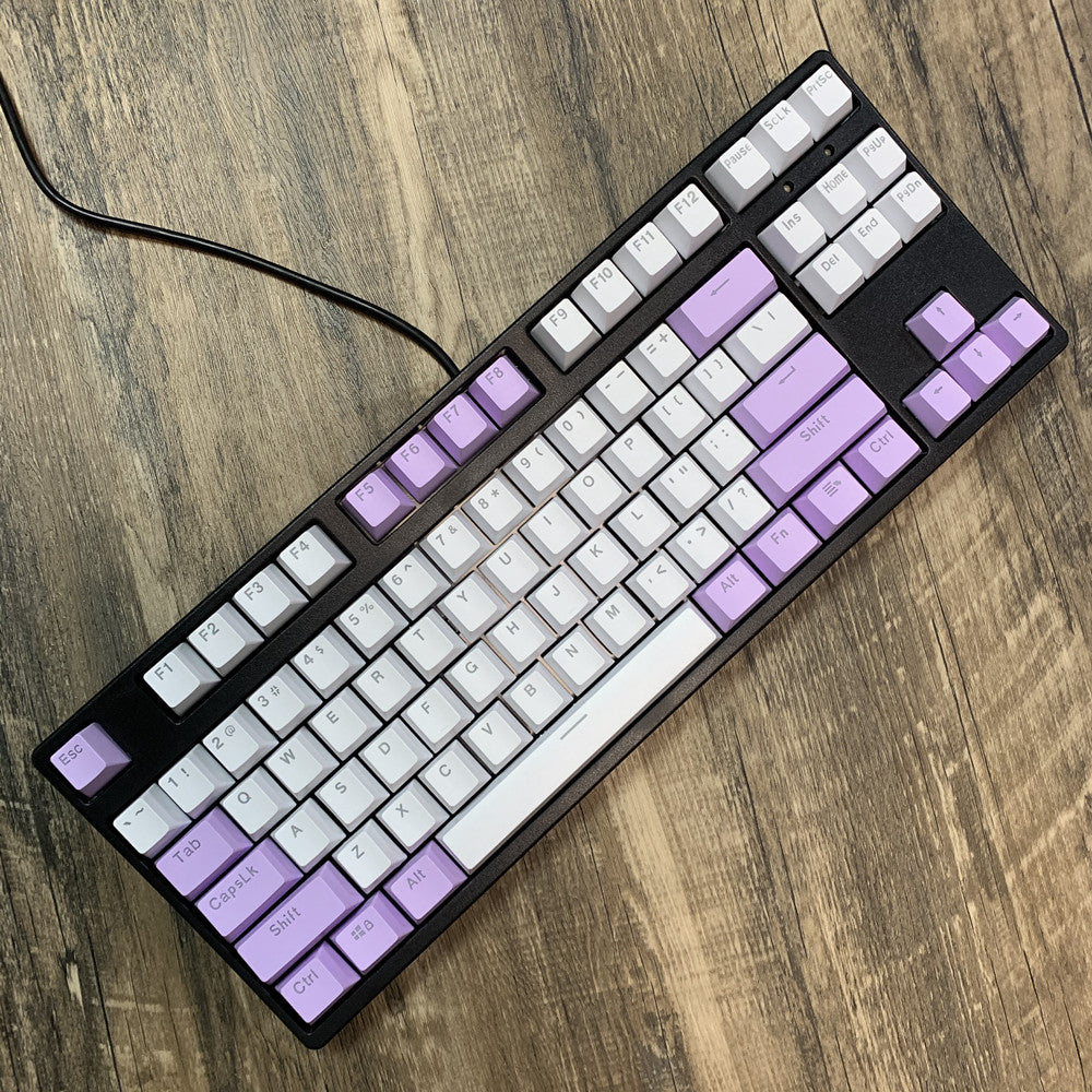 F-87 Clavier mécanique Type-C Ligne Isolée PBT blanche