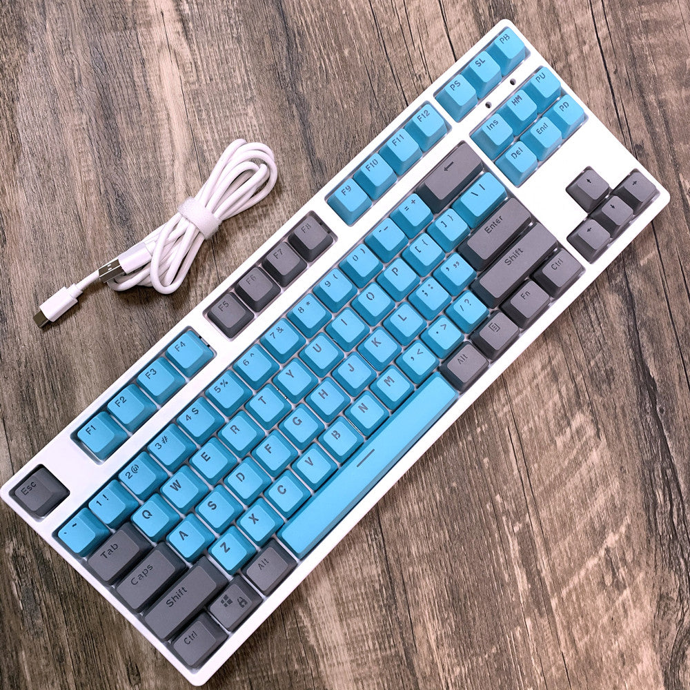 F-87 Clavier mécanique Type-C Ligne Isolée PBT blanche