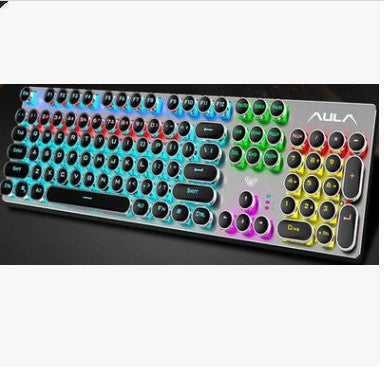 Internet Café métal rétroéclairé manger poulet Usb jeu vert Axis Membrane mécanique clavier