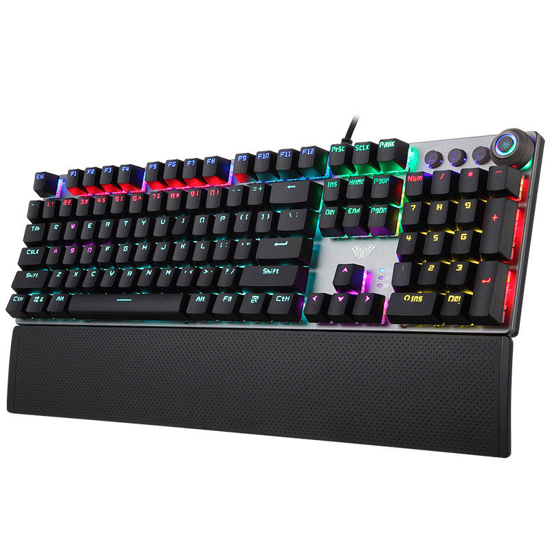 Internet Café métal rétroéclairé manger poulet Usb jeu vert Axis Membrane mécanique clavier