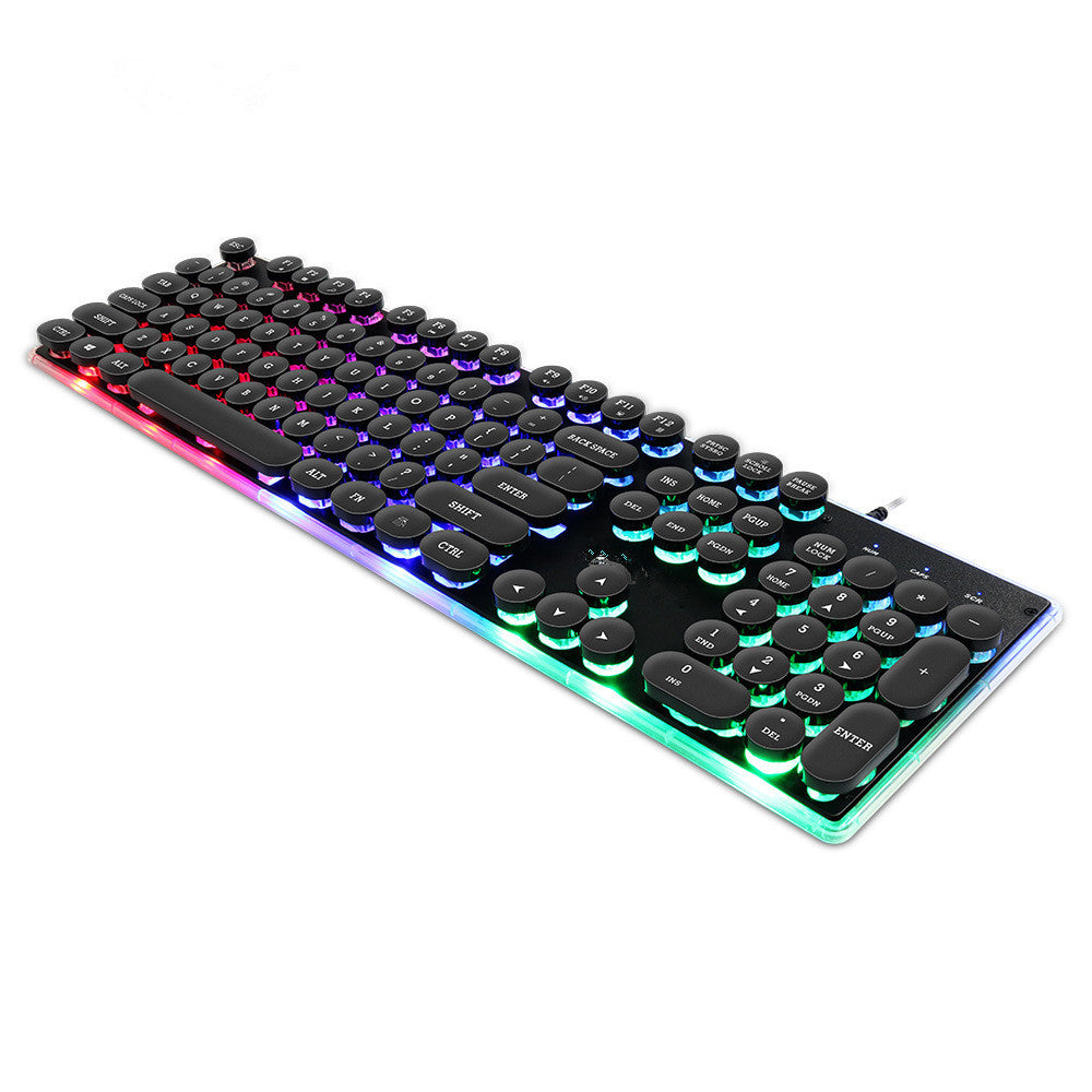 Manipulateur de bureau Feel Floating Round Cap Gaming Lumineux jeu clavier